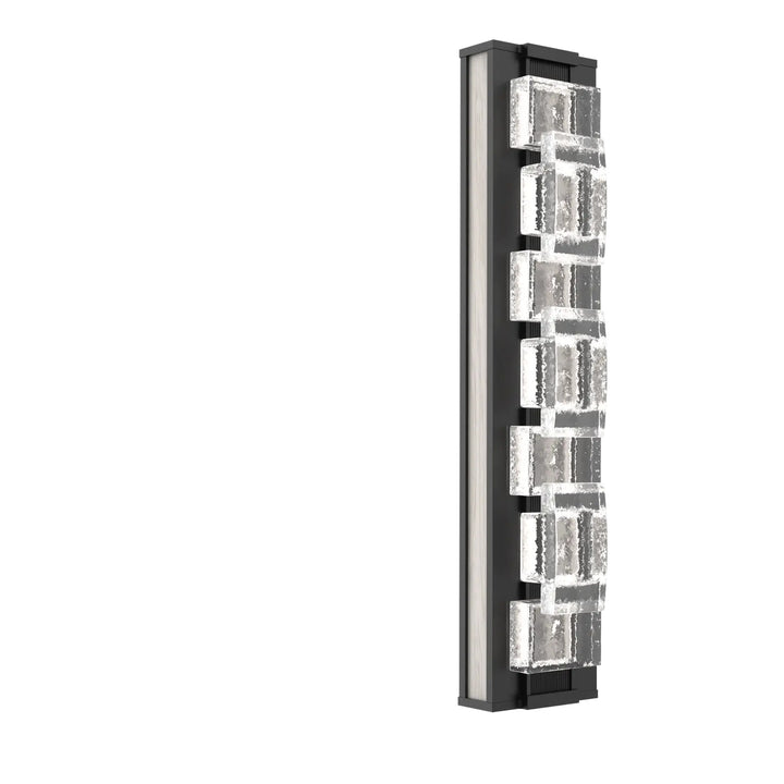 Tessera Sconce by Hammerton Studio – Medium in Matte Black with Tetro motif