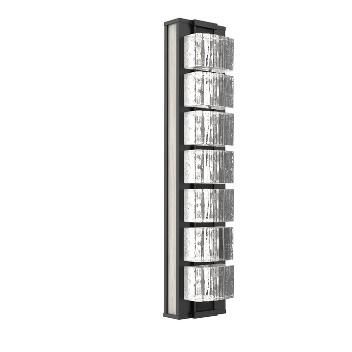 Tessera Sconce by Hammerton Studio – Medium in Matte Black with Wave motif