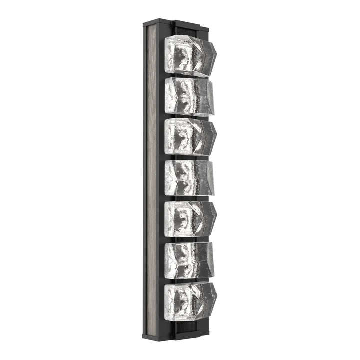 Tessera Sconce by Hammerton Studio – Medium in Matte Black with Wood - Ash accent
