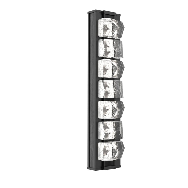 Tessera Sconce by Hammerton Studio – Medium in Matte Black with Wood - Dark Oak accent