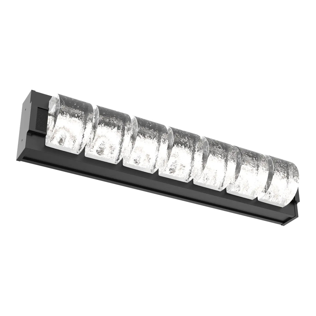 Tessera Vanity Sconce by Hammerton Studio – Medium in Matte Black with Orb motif