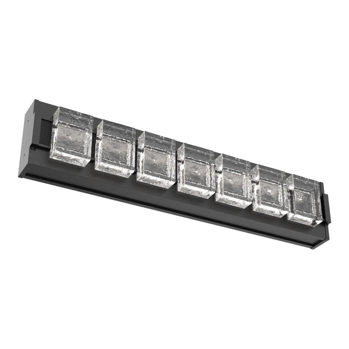 Tessera Vanity Sconce by Hammerton Studio – Medium in Matte Black with Pave motif