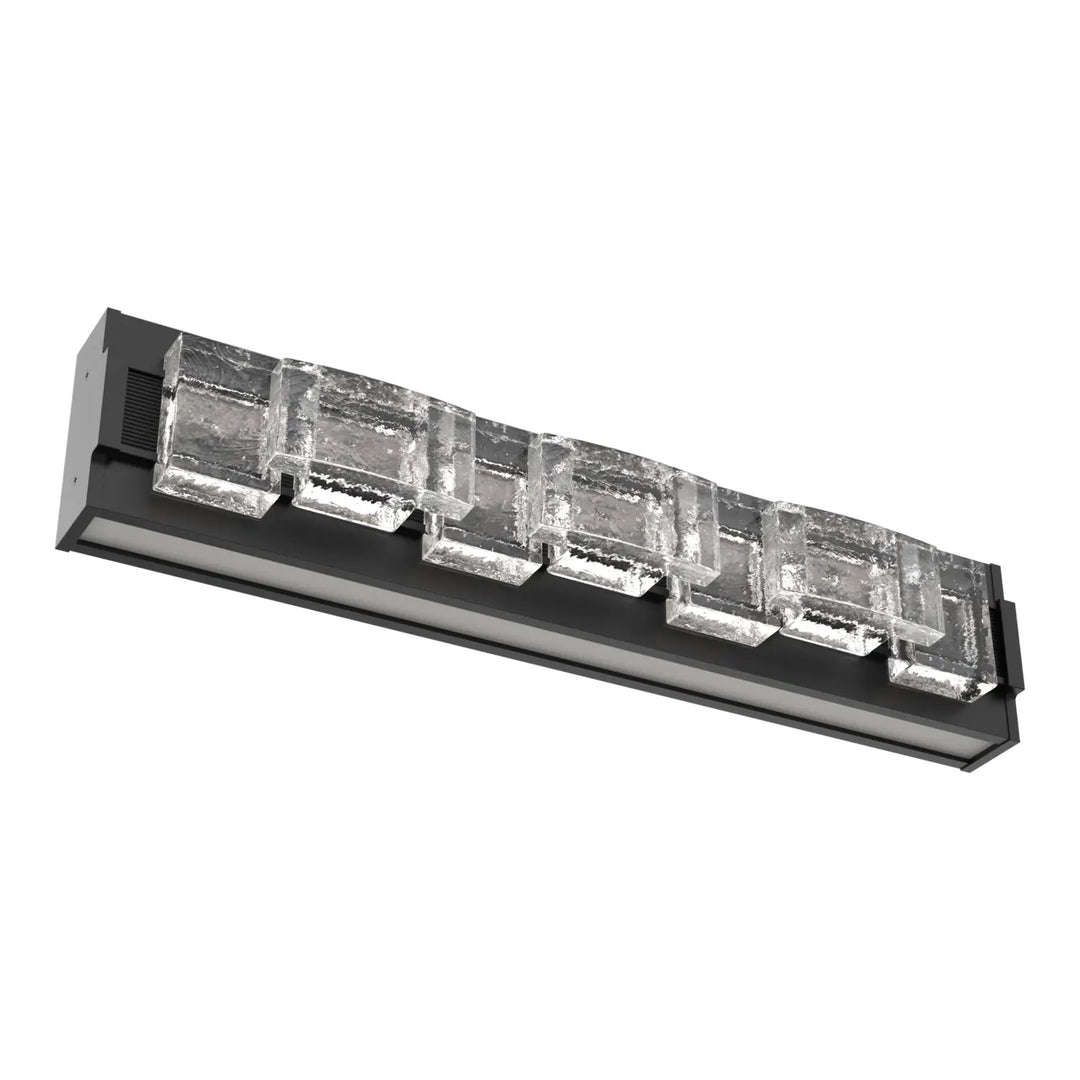 Tessera Vanity Sconce by Hammerton Studio – Medium in Matte Black with Salt White accent