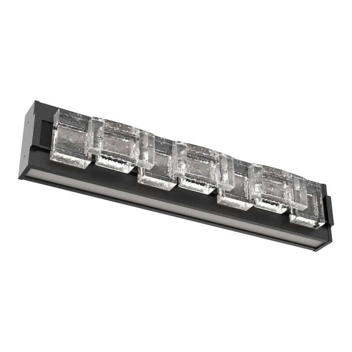 Tessera Vanity Sconce by Hammerton Studio – Medium in Matte Black with Salt White accent