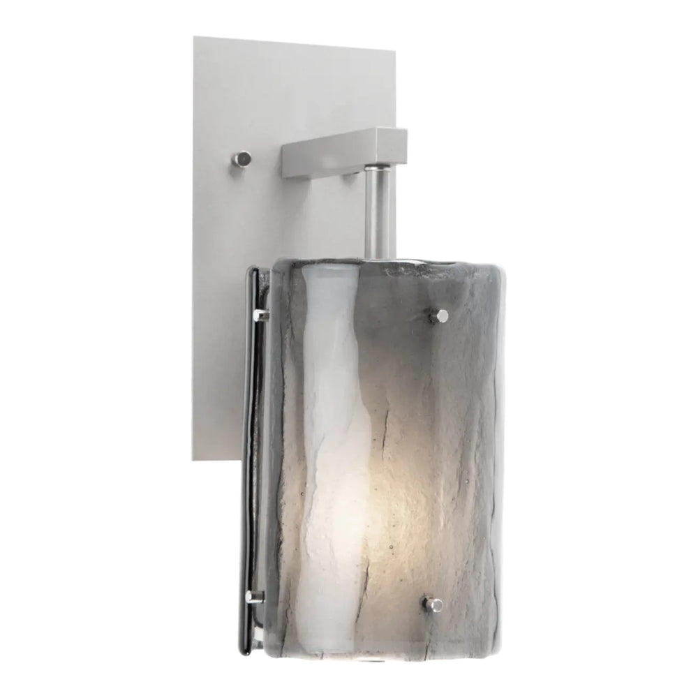 Textured Glass Arm Sconce by Hammerton Studio