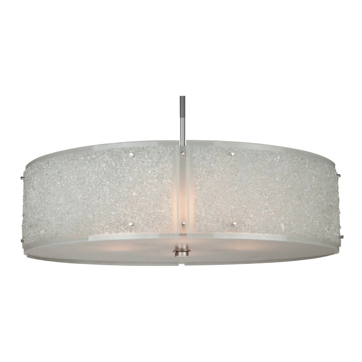 Textured Glass Drum Chandelier by Hammerton Studio