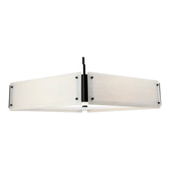 Textured Glass Square Chandelier by Hammerton Studio