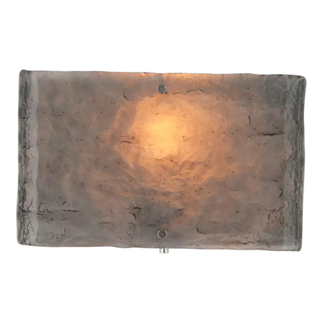 Textured Glass Square Cover Sconce by Hammerton Studio