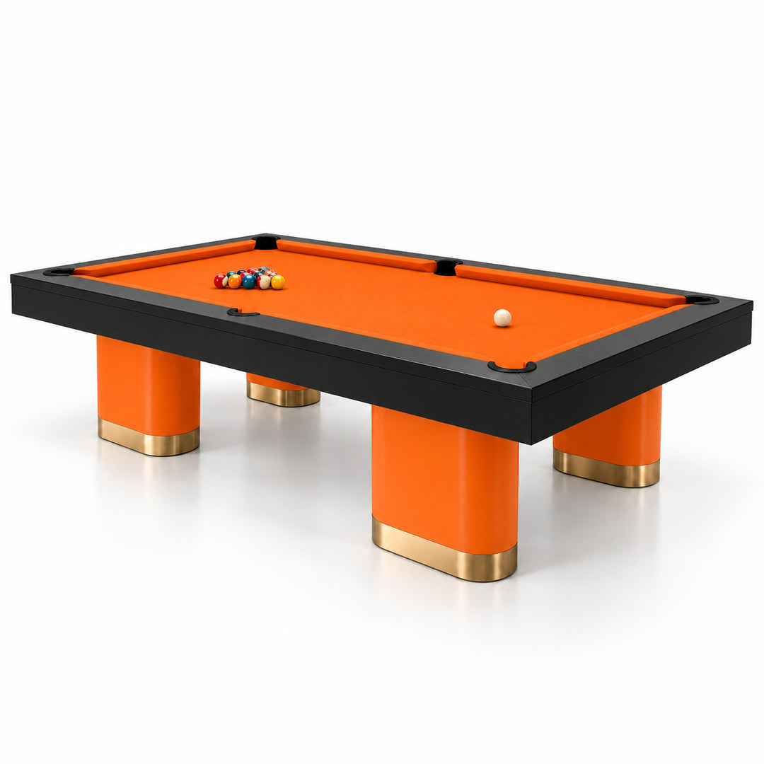 Titan pool table - Tangerine &amp; Black 