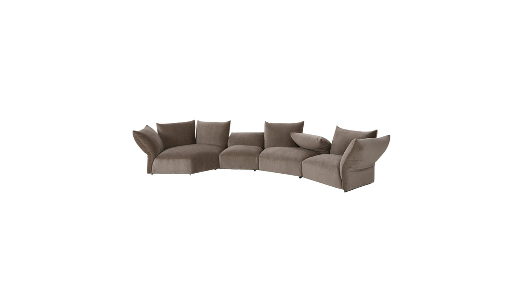 TOBAGO Sectional in Warm Taupe Facing Right