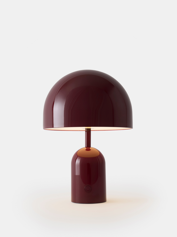 Bell Portable Light in High-Gloss Burgundy