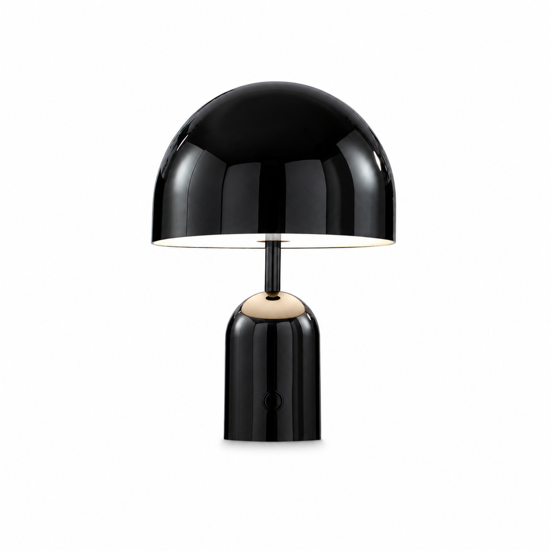 Bell Portable Light by Tom Dixon in High-Gloss Black on white