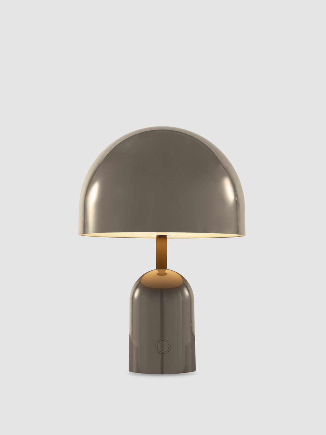 Bell Portable Light in High-Gloss Taupe