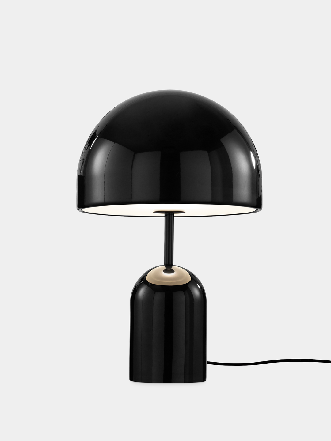 Bell Table Light in Polished Black Steel