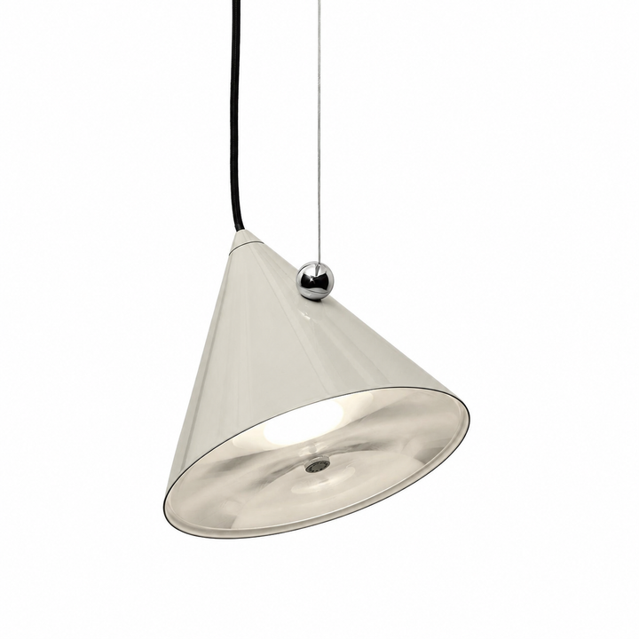 Tom Dixon Pose Small Pendant in Putty on white background