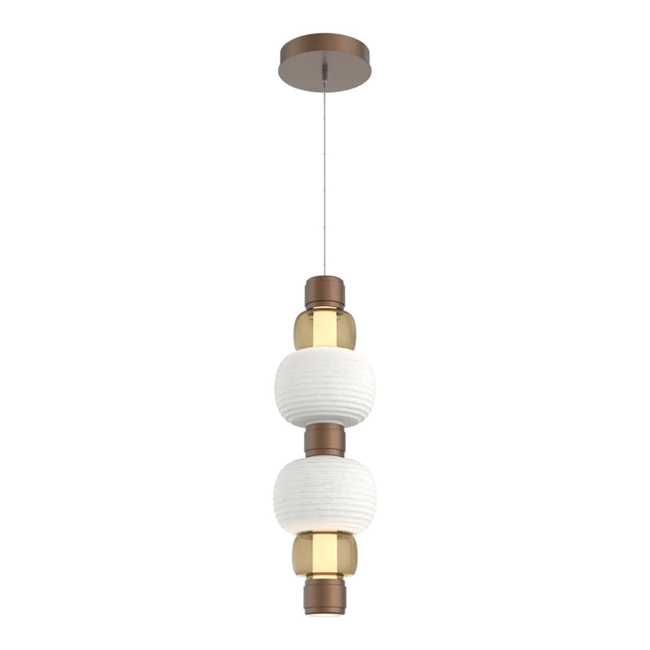 Torno Mandrel Double Pendant by Hammerton Studio in Burnished Bronze