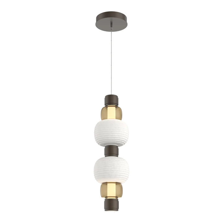 Torno Mandrel Double Pendant by Hammerton Studio in Flat Bronze