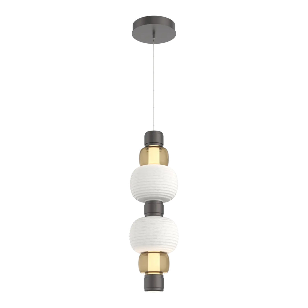 Torno Mandrel Double Pendant by Hammerton Studio in Graphite