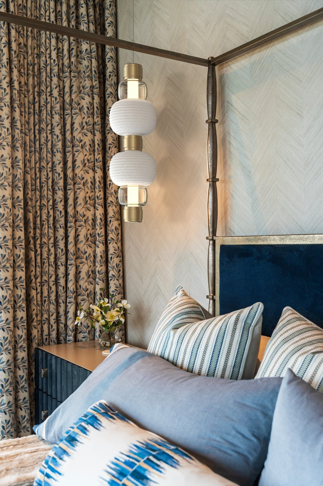 Torno Mandrel Double Pendant by Hammerton Studio in a styled interior