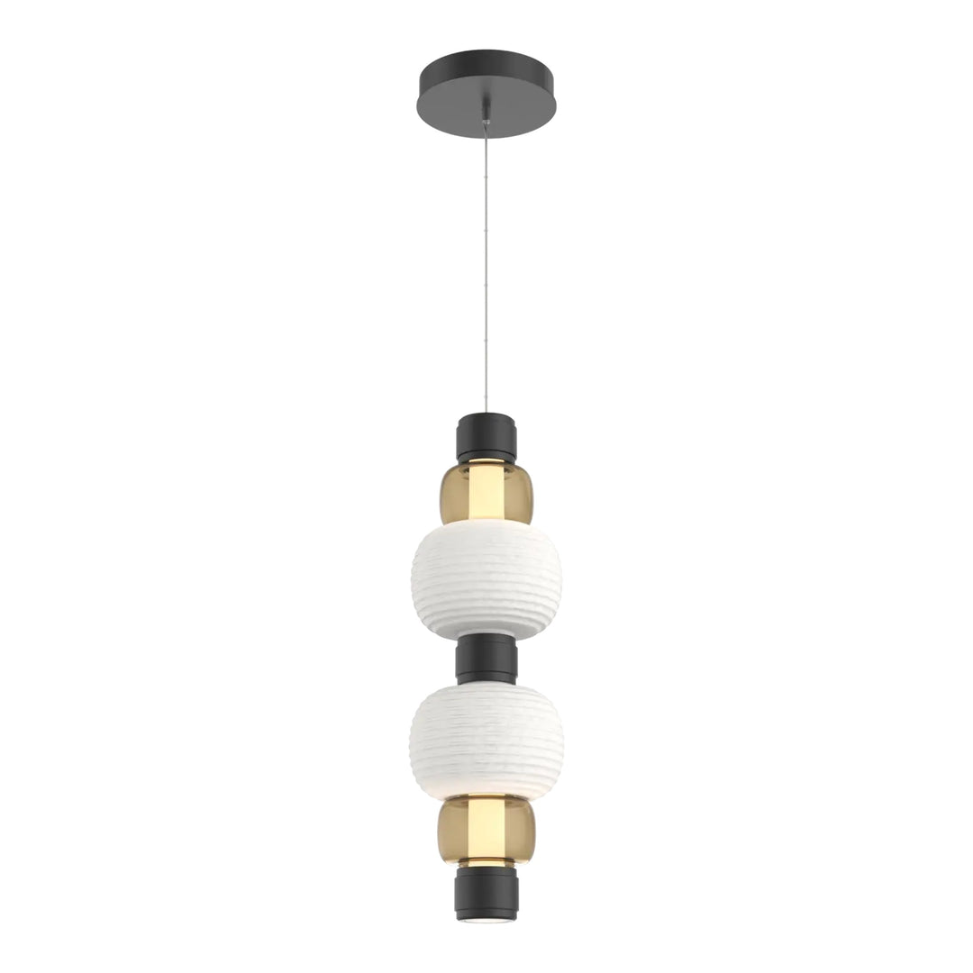 Torno Mandrel Double Pendant by Hammerton Studio in Matte Black