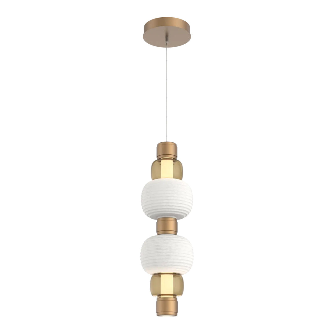 Torno Mandrel Double Pendant by Hammerton Studio in Novel Brass
