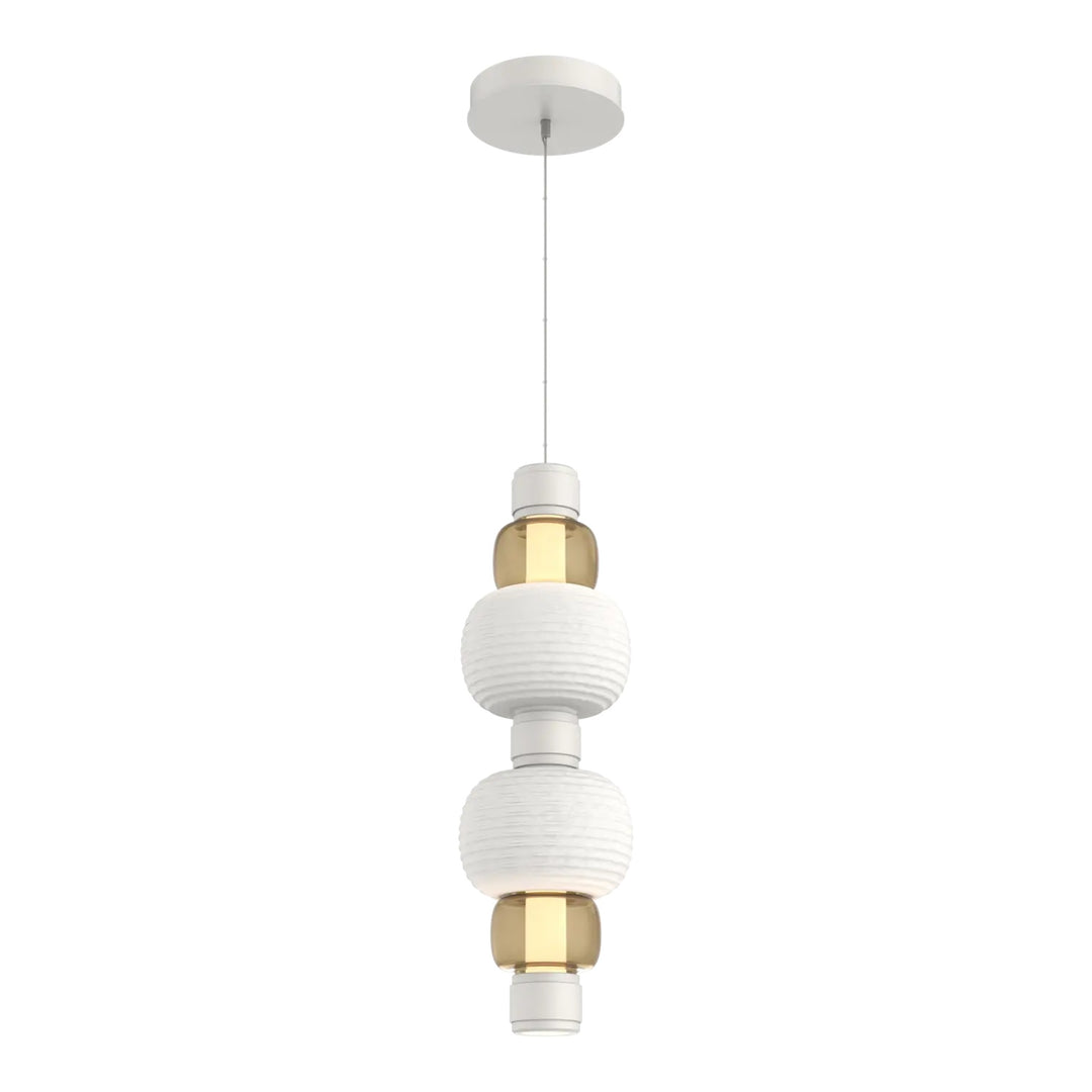 Torno Mandrel Double Pendant by Hammerton Studio in Salt White