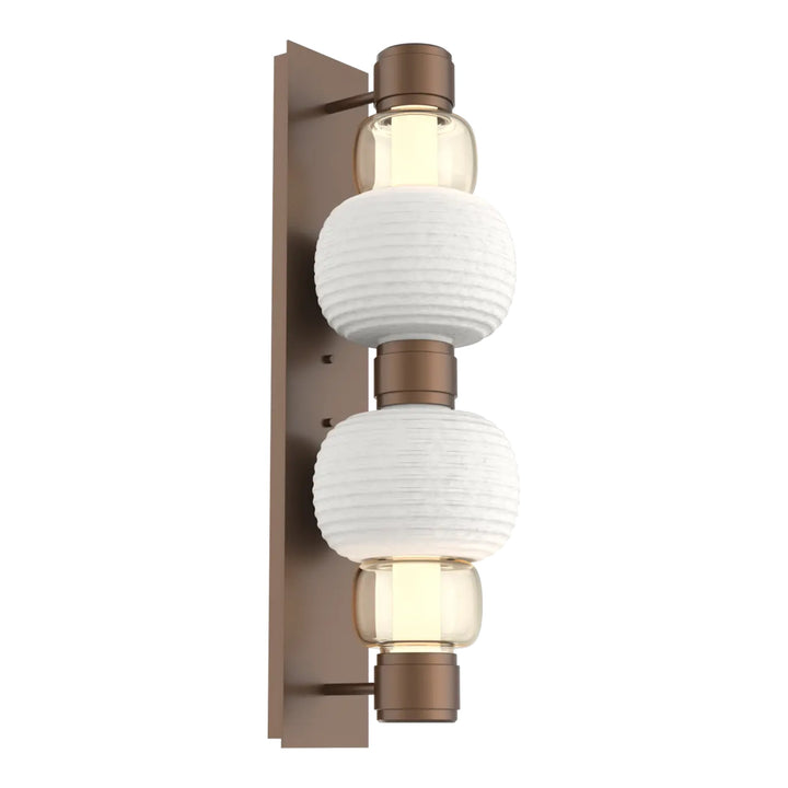 Torno Mandrel Double Sconce by Hammerton Studio in Burnished Bronze
