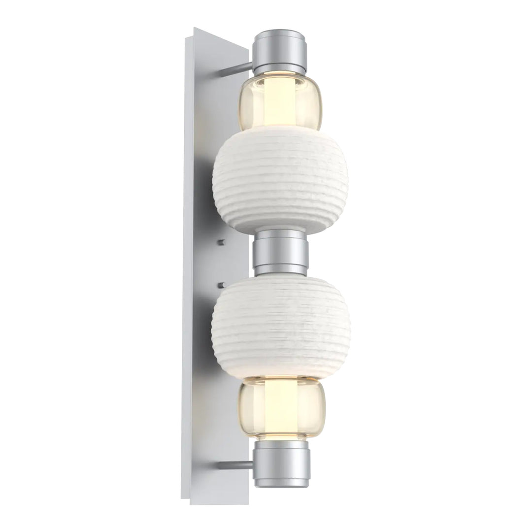 Torno Mandrel Double Sconce by Hammerton Studio in Classic Silver