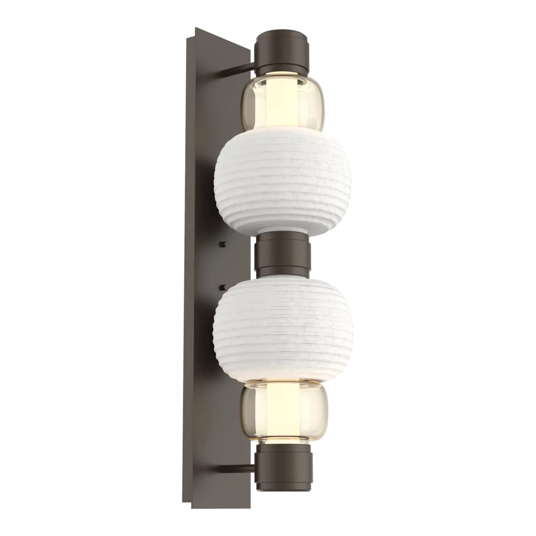 Torno Mandrel Double Sconce by Hammerton Studio in Flat Bronze