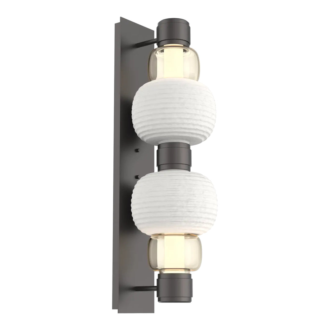Torno Mandrel Double Sconce by Hammerton Studio in Graphite