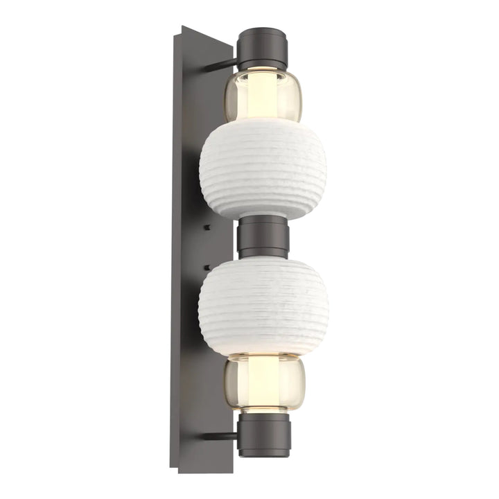 Torno Mandrel Double Sconce by Hammerton Studio in Graphite