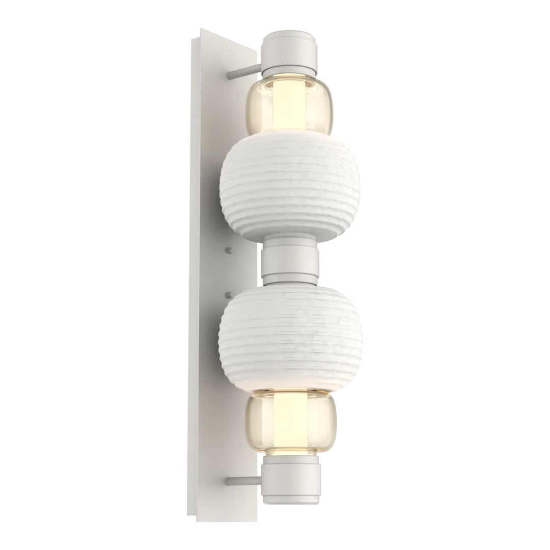 Torno Mandrel Double Sconce by Hammerton Studio in Salt White