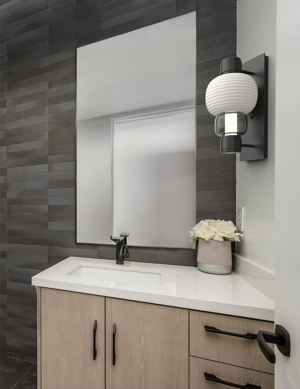 Torno Mandrel Sconce by Hammerton Studio in a styled interior