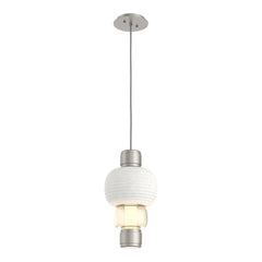 Torno Mandrel Single Pendant by Hammerton Studio in Beige Silver