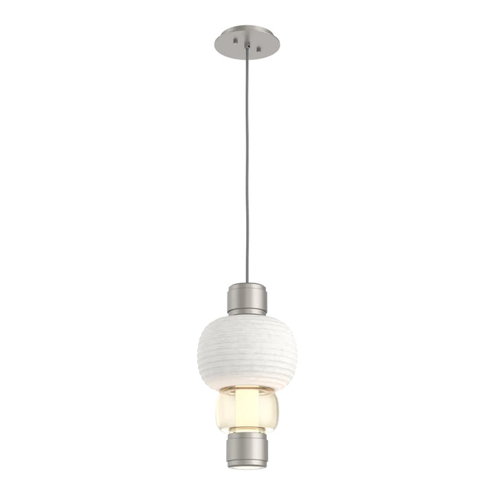 Torno Mandrel Single Pendant by Hammerton Studio in Beige Silver