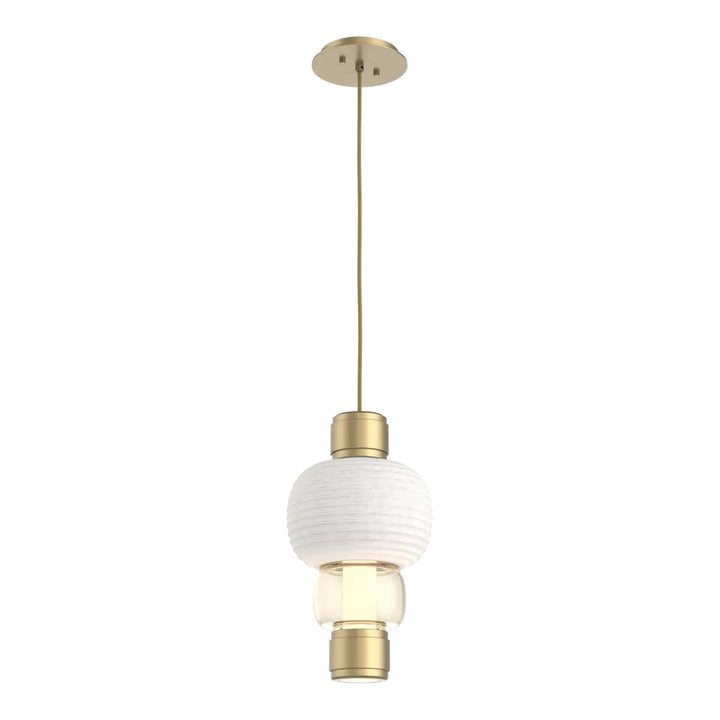 Torno Mandrel Single Pendant by Hammerton Studio in Gilded Brass