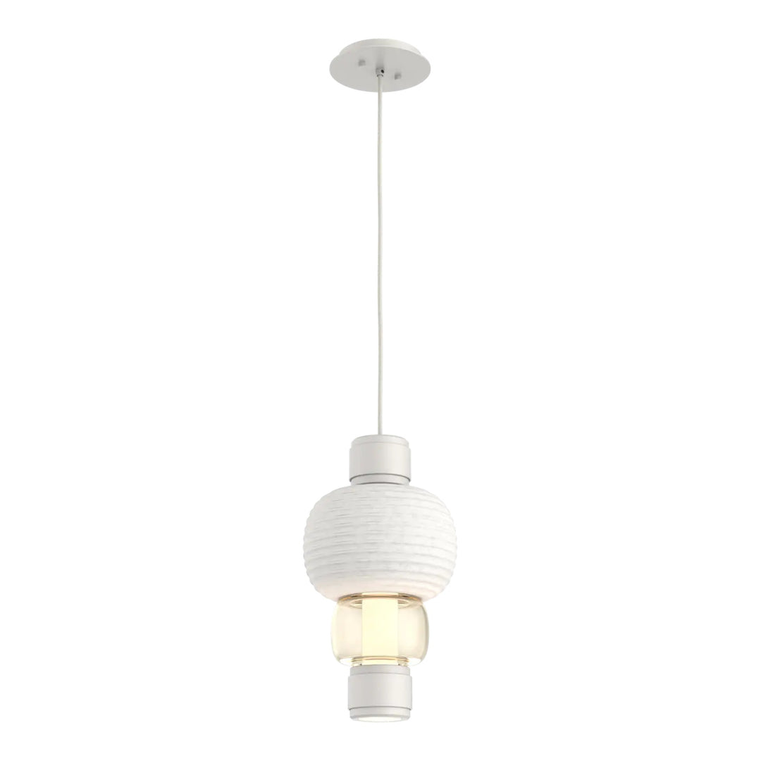 Torno Mandrel Single Pendant by Hammerton Studio in Salt White
