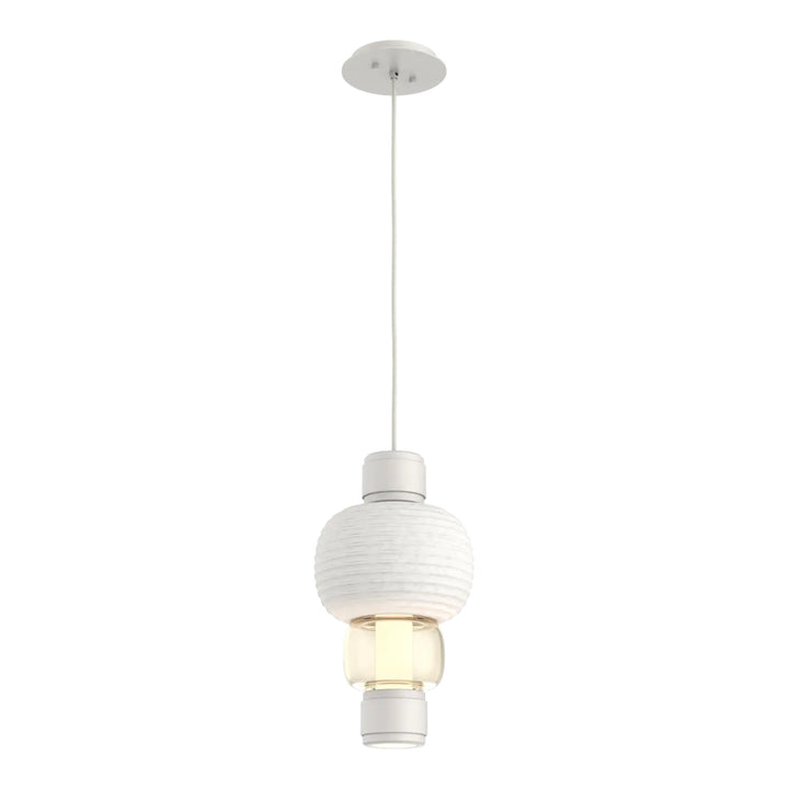 Torno Mandrel Single Pendant by Hammerton Studio in Salt White