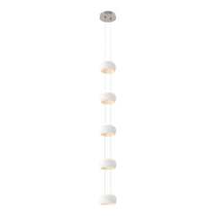 Torno Stack Pendant Chandelier by Hammerton Studio in Beige Silver