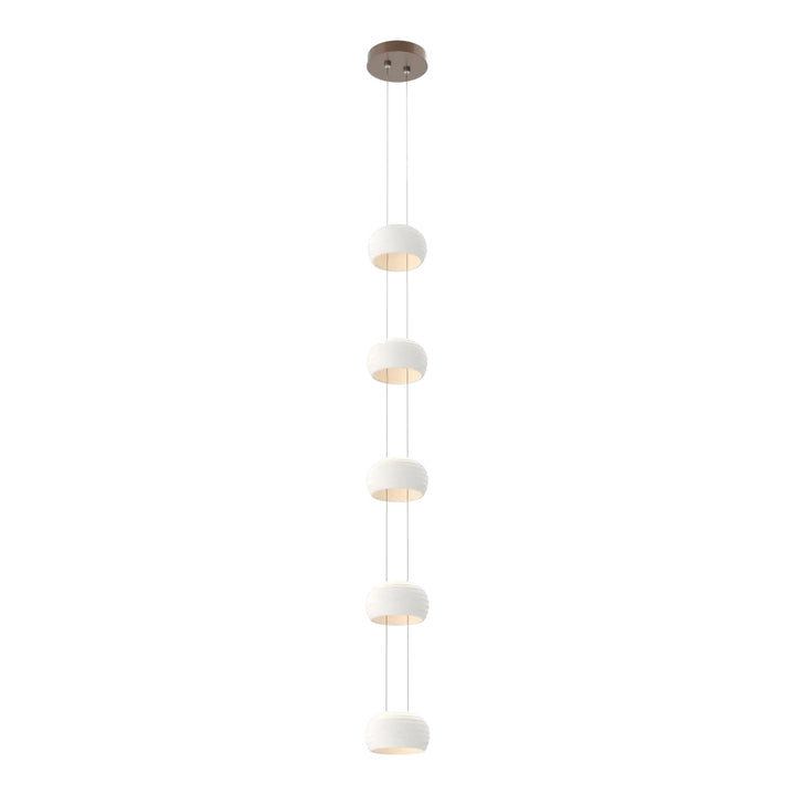 Torno Stack Pendant Chandelier by Hammerton Studio in Burnished Bronze