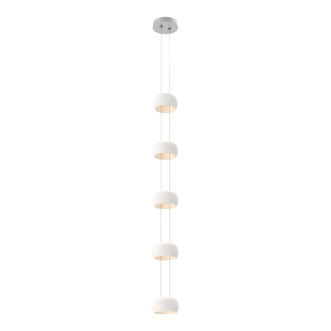 Torno Stack Pendant Chandelier by Hammerton Studio in Classic Silver