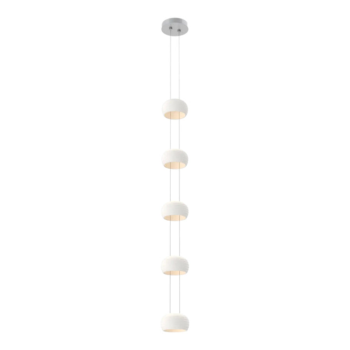 Torno Stack Pendant Chandelier by Hammerton Studio in Classic Silver