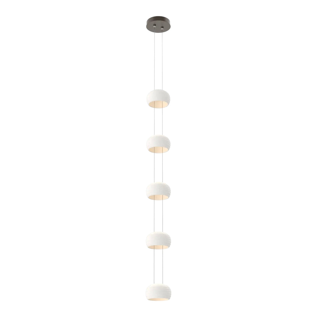 Torno Stack Pendant Chandelier by Hammerton Studio in Flat Bronze