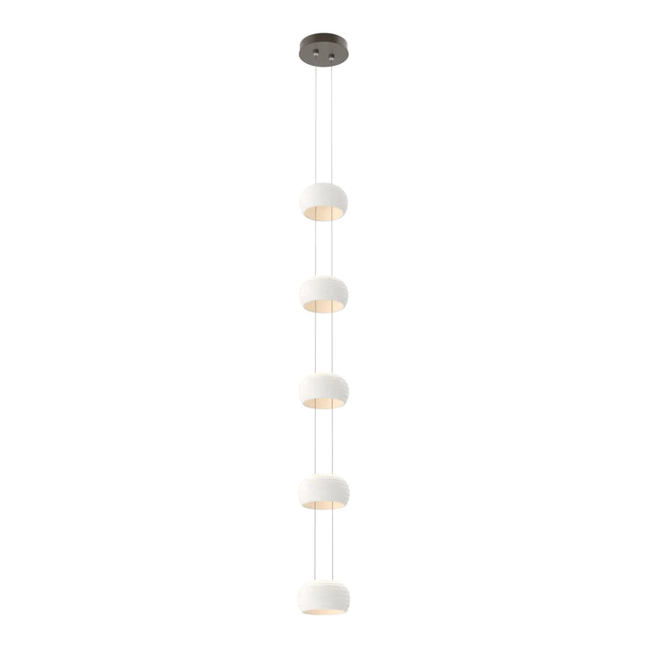 Torno Stack Pendant Chandelier by Hammerton Studio in Flat Bronze