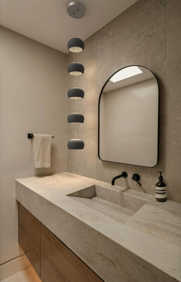 Torno Stack Pendant Chandelier by Hammerton Studio in a styled interior
