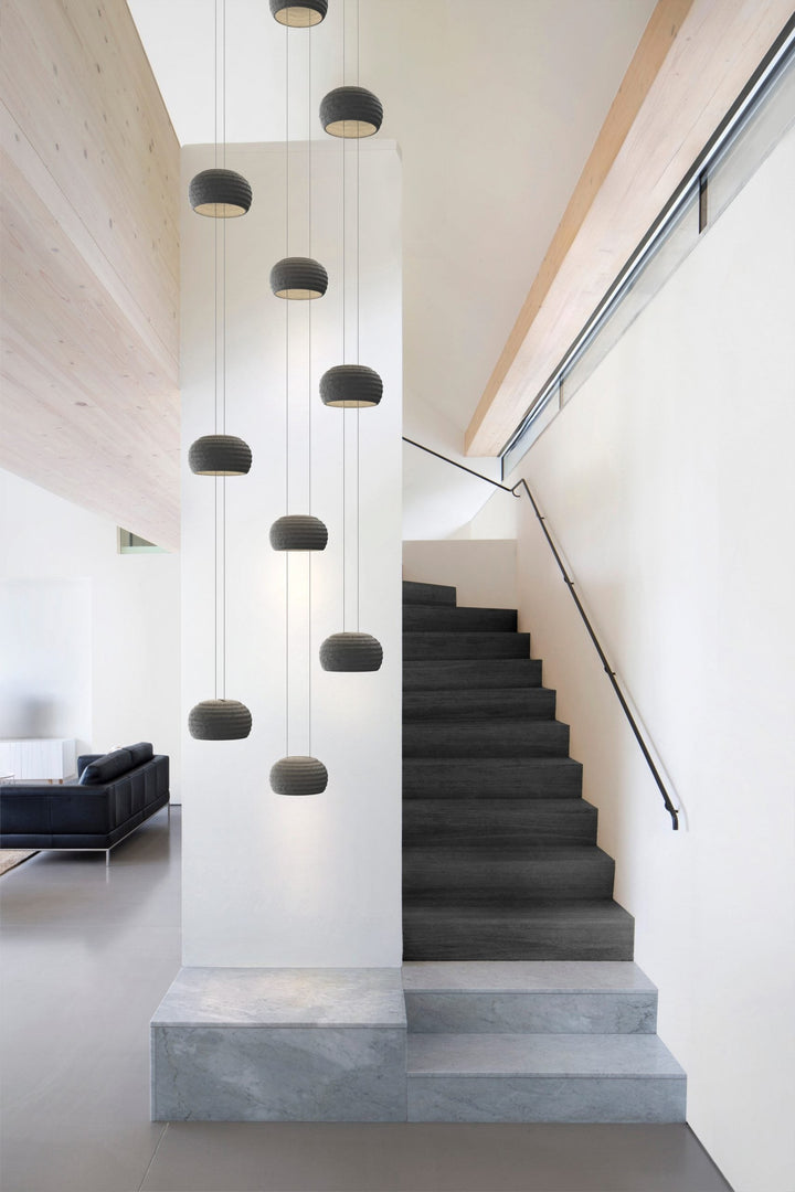 Torno Stack Pendant Chandelier by Hammerton Studio in a styled interior