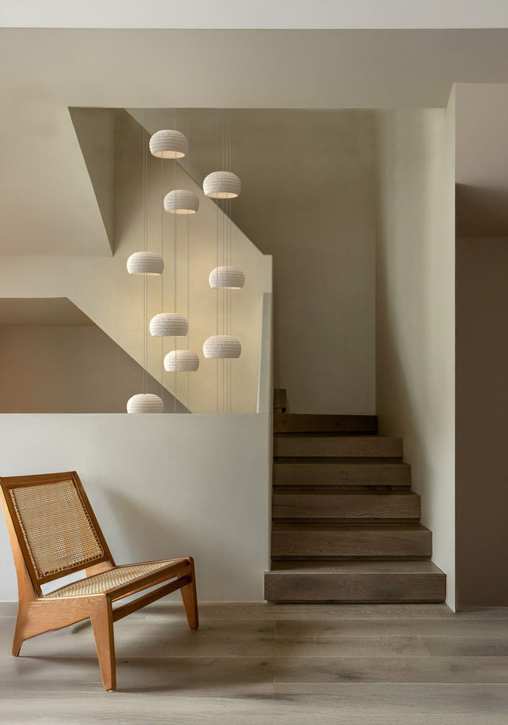 Torno Stack Pendant Chandelier by Hammerton Studio in a styled interior