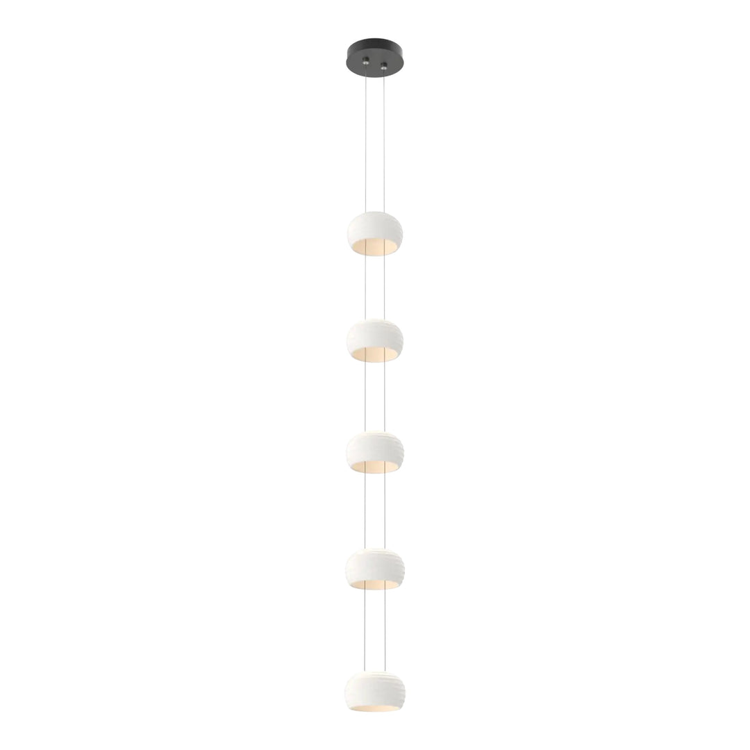 Torno Stack Pendant Chandelier by Hammerton Studio in Matte Black