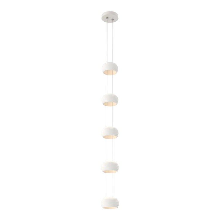 Torno Stack Pendant Chandelier by Hammerton Studio in Salt White