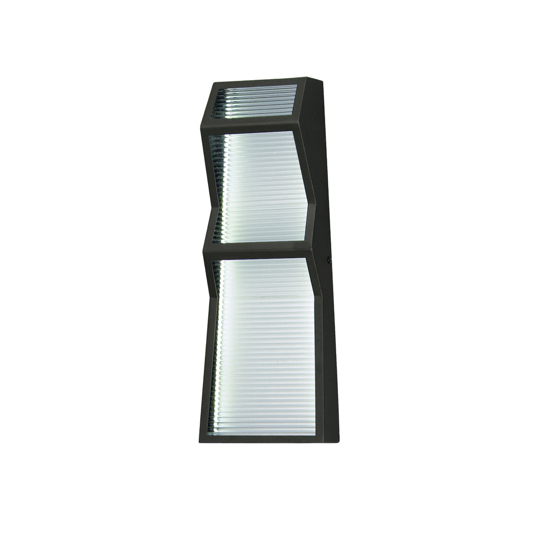 Totem Outdoor LED Sconce (16" H) by ET2 Lighting in Black, front view